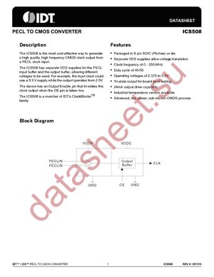 ICS508MI datasheet  